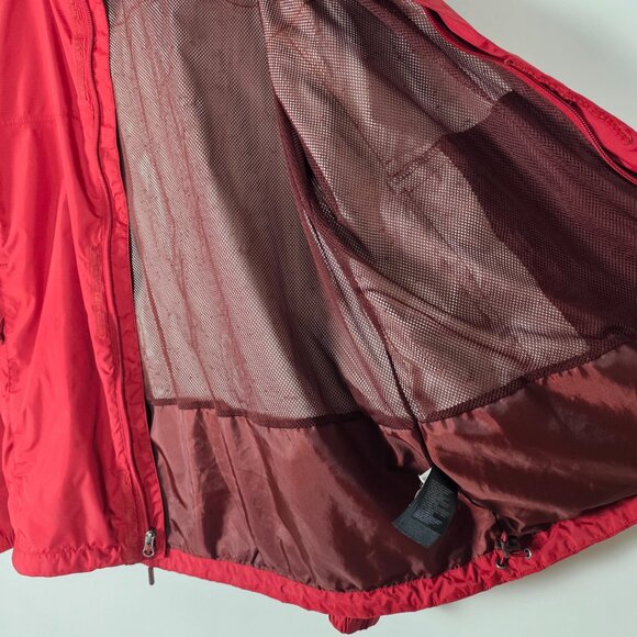 The North Face Resolve 2 Waterproof Mens Medium Long Sleeve Red Full Zip Jacket - Picture 4 of 9